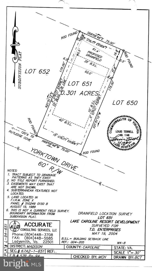 182 YORKTOWN DR, RUTHER GLEN, Virginia 22546, ,Land,For sale,182 YORKTOWN DR,VACV2007612 MLS # VACV2007612