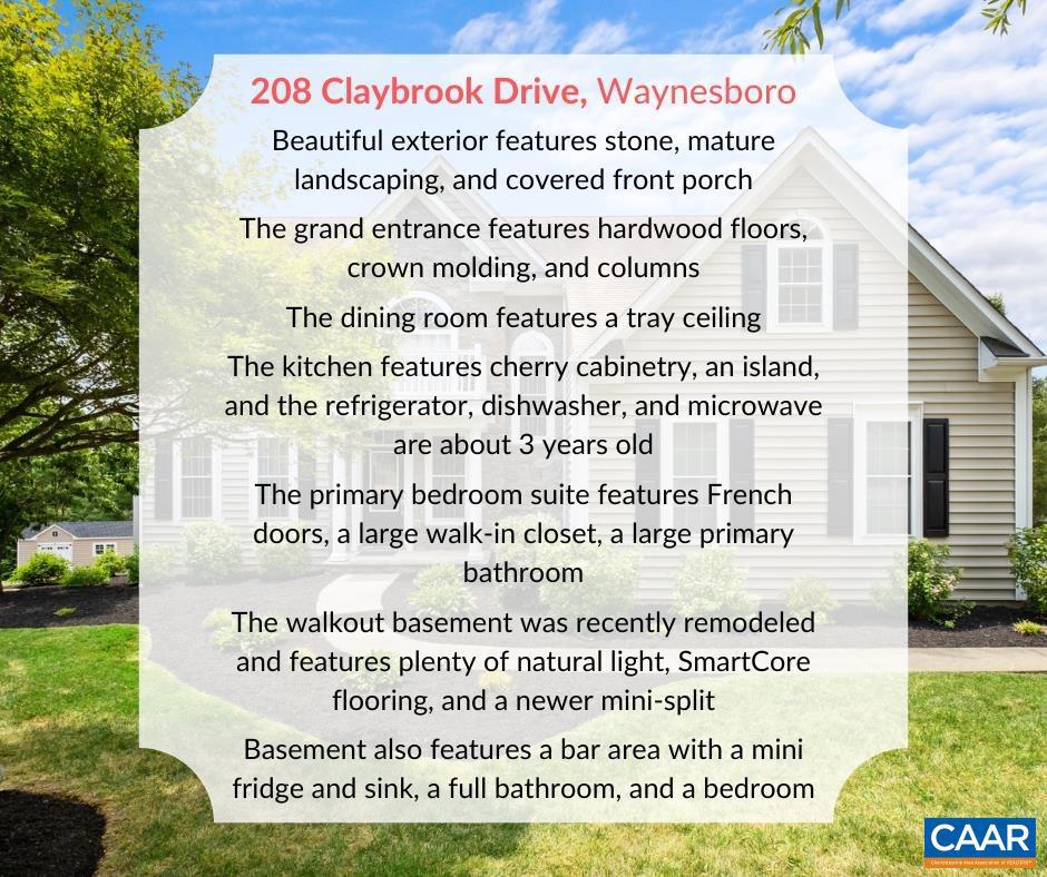 208 CLAYBROOK DR, WAYNESBORO, Virginia 22980, 5 Bedrooms Bedrooms, ,3 BathroomsBathrooms,Residential,For sale,208 CLAYBROOK DR,661140 MLS # 661140