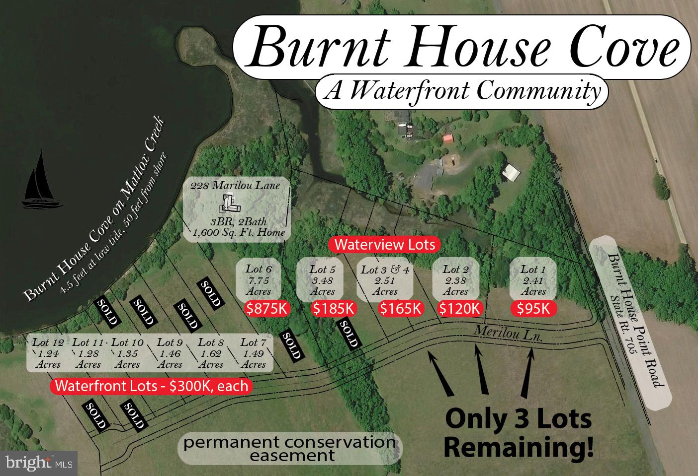 LOT 1 MARILOU LN, COLONIAL BEACH, Virginia 22443, ,Land,For sale,LOT 1 MARILOU LN,VAWE2008284 MLS # VAWE2008284