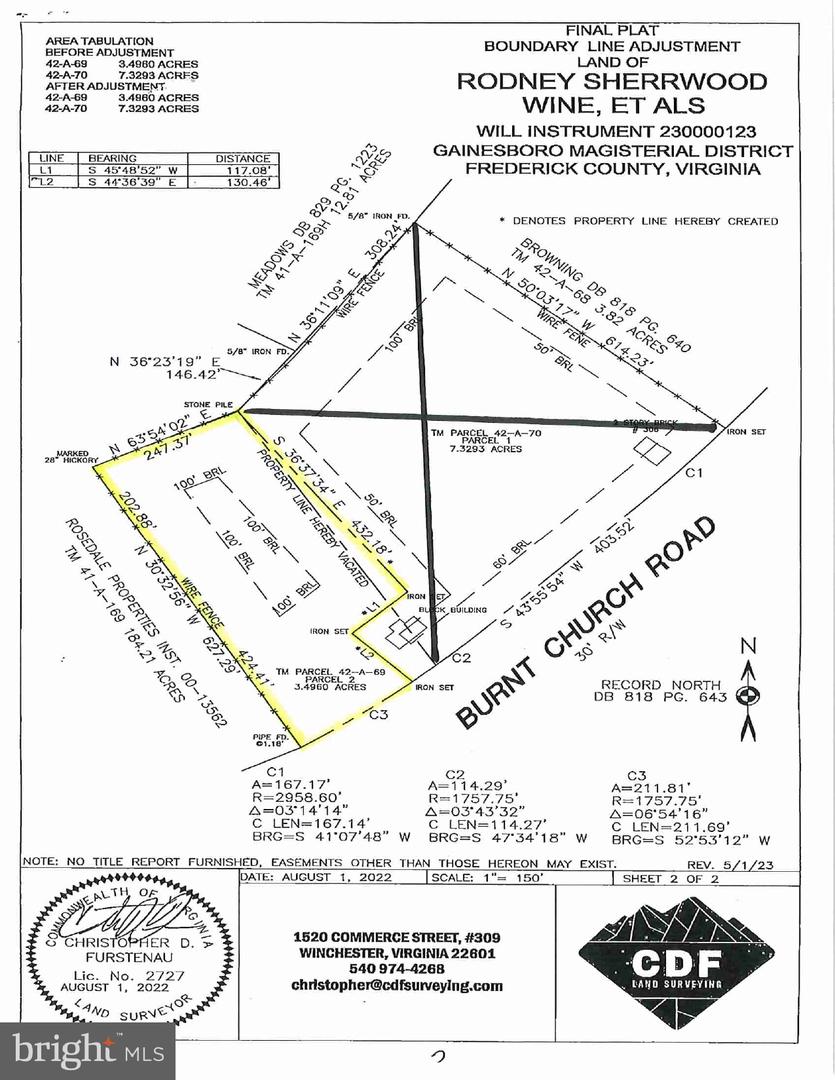 310 BURNT CHURCH RD, WINCHESTER, Virginia 22602, ,Land,For sale,310 BURNT CHURCH RD,VAFV2024368 MLS # VAFV2024368