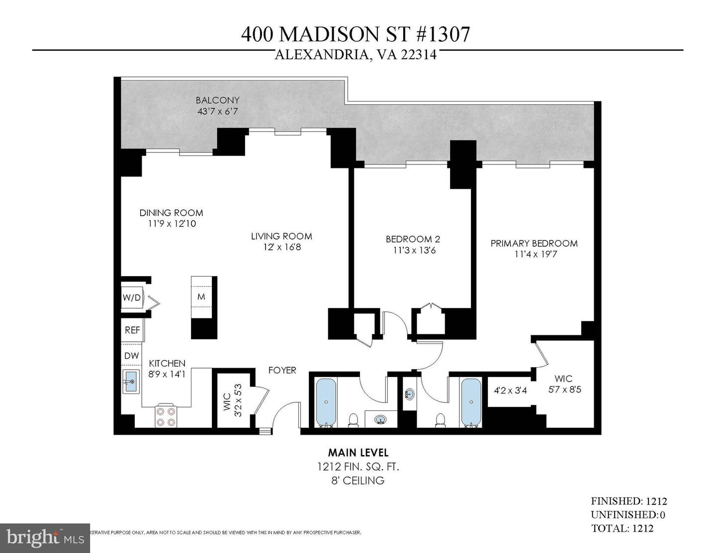 400 MADISON ST #1307, ALEXANDRIA, Virginia 22314, 2 Bedrooms Bedrooms, ,2 BathroomsBathrooms,Residential,For sale,400 MADISON ST #1307,VAAX2041950 MLS # VAAX2041950