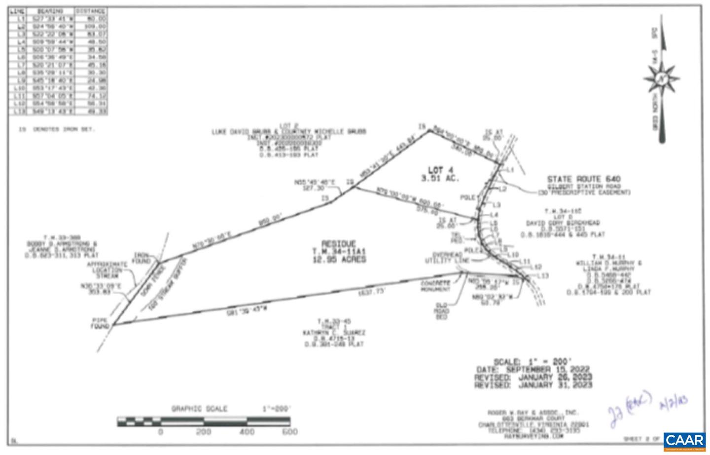 LOT 4 GILBERT STATION RD #4, BARBOURSVILLE, Virginia 22923, ,Land,For sale,LOT 4 GILBERT STATION RD #4,661335 MLS # 661335