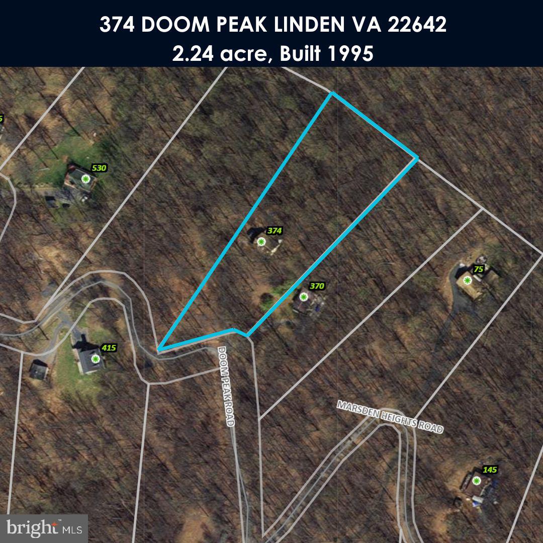 374 DOOM PEAK RD, LINDEN, Virginia 22642, 4 Bedrooms Bedrooms, ,2 BathroomsBathrooms,Residential,For sale,374 DOOM PEAK RD,VAWR2010444 MLS # VAWR2010444