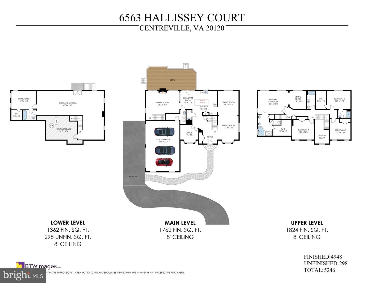 6563 HALLISSEY CT, CENTREVILLE, Virginia 20120, 5 Bedrooms Bedrooms, ,4 BathroomsBathrooms,Residential,For sale,6563 HALLISSEY CT,VAFX2223198 MLS # VAFX2223198