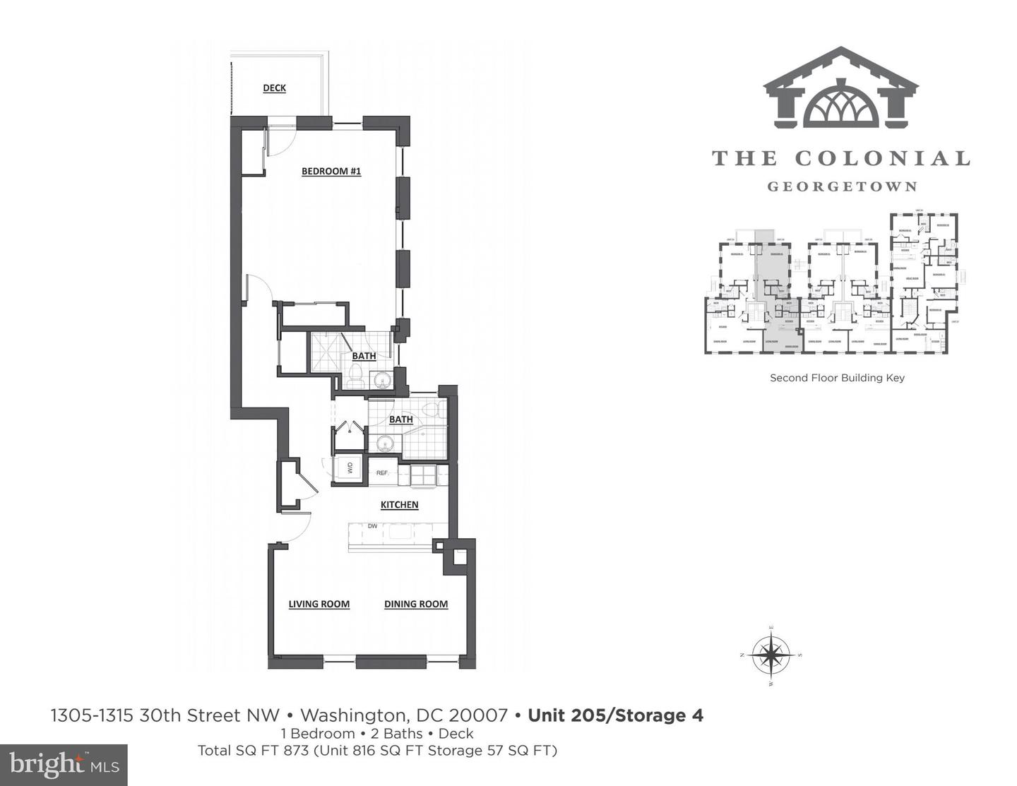 1305 30TH ST NW #205, WASHINGTON, District Of Columbia 20007, 1 Bedroom Bedrooms, ,2 BathroomsBathrooms,Residential,For sale,1305 30TH ST NW #205,DCDC2188910 MLS # DCDC2188910