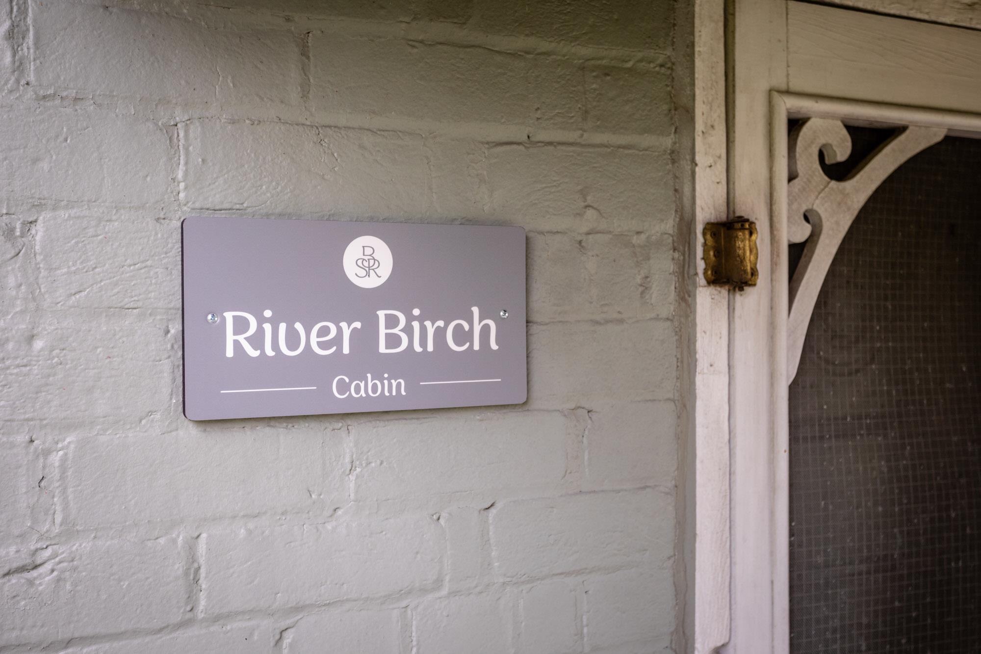 Each Suite/Cottage/Cabin has signage with its' unique name