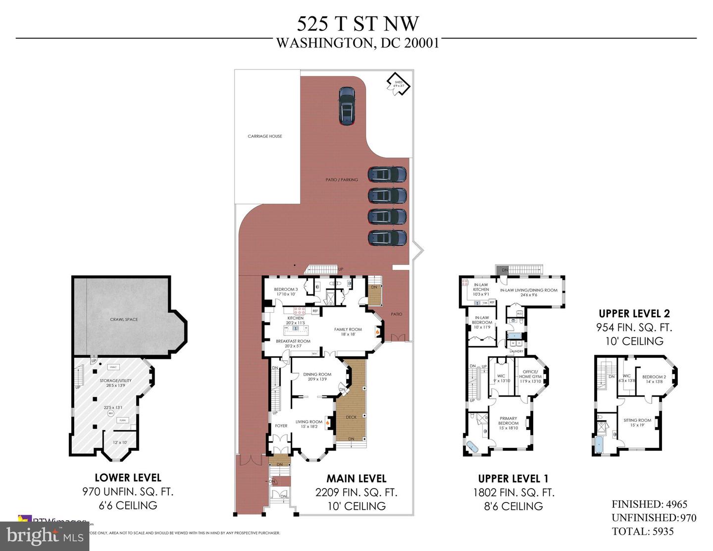 525 T ST NW, WASHINGTON, District Of Columbia 20001, 4 Bedrooms Bedrooms, ,4 BathroomsBathrooms,Residential,For sale,525 T ST NW,DCDC2187916 MLS # DCDC2187916