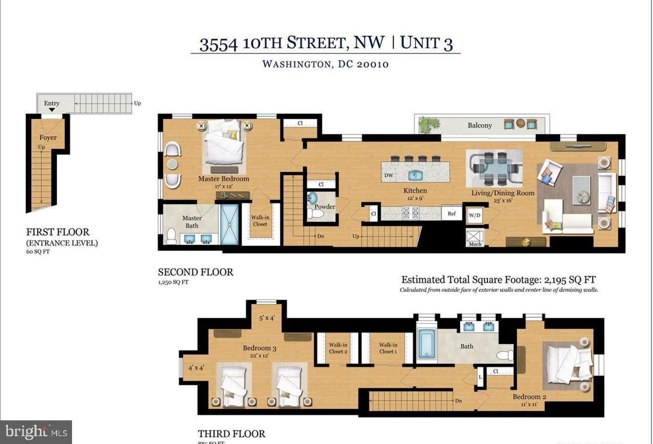 3554 10TH ST NW #3, WASHINGTON, District Of Columbia 20010, 3 Bedrooms Bedrooms, ,2 BathroomsBathrooms,Residential,For sale,3554 10TH ST NW #3,DCDC2189710 MLS # DCDC2189710