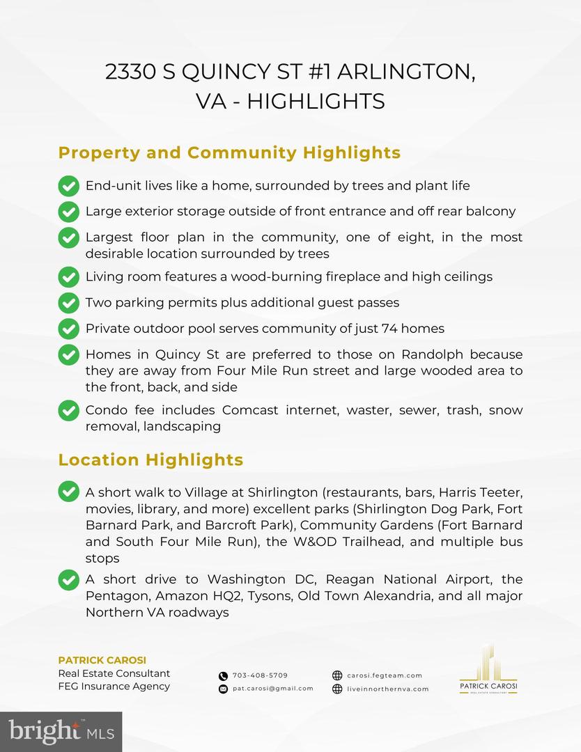 2330 S QUINCY ST, ARLINGTON, Virginia 22204, 2 Bedrooms Bedrooms, ,2 BathroomsBathrooms,Residential,For sale,2330 S QUINCY ST,VAAR2054774 MLS # VAAR2054774