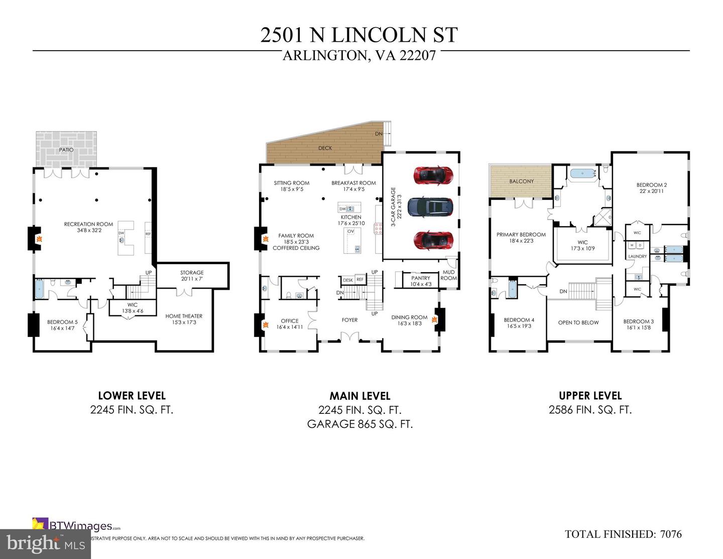 2501 N LINCOLN ST, ARLINGTON, Virginia 22207, 5 Bedrooms Bedrooms, ,5 BathroomsBathrooms,Residential,For sale,2501 N LINCOLN ST,VAAR2056474 MLS # VAAR2056474