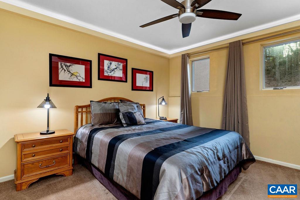 The primary suite on the main level.