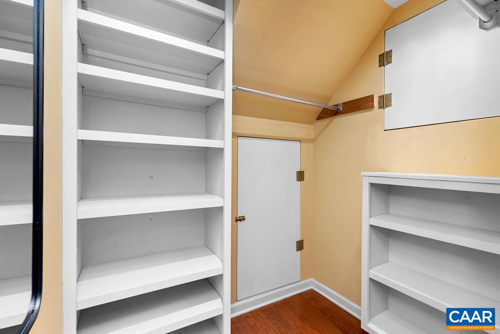 Walk-in closet off of the lower level master suite.