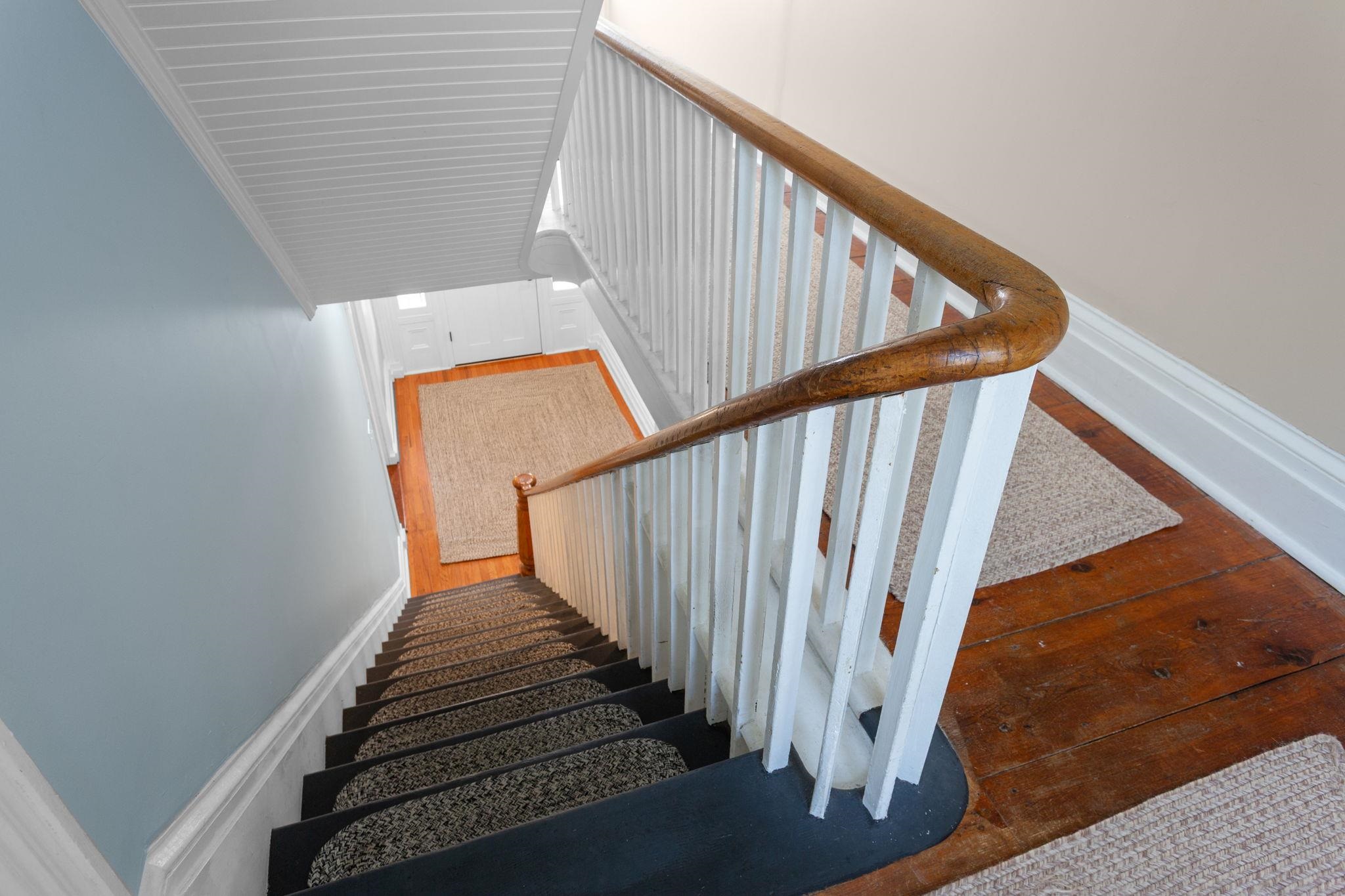down to main entrance.