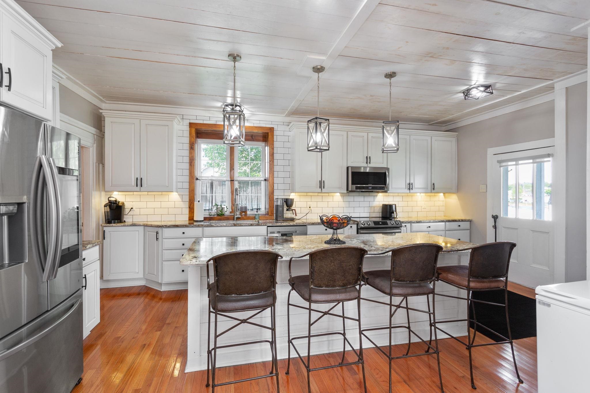 Looking from dining room into kitchen.