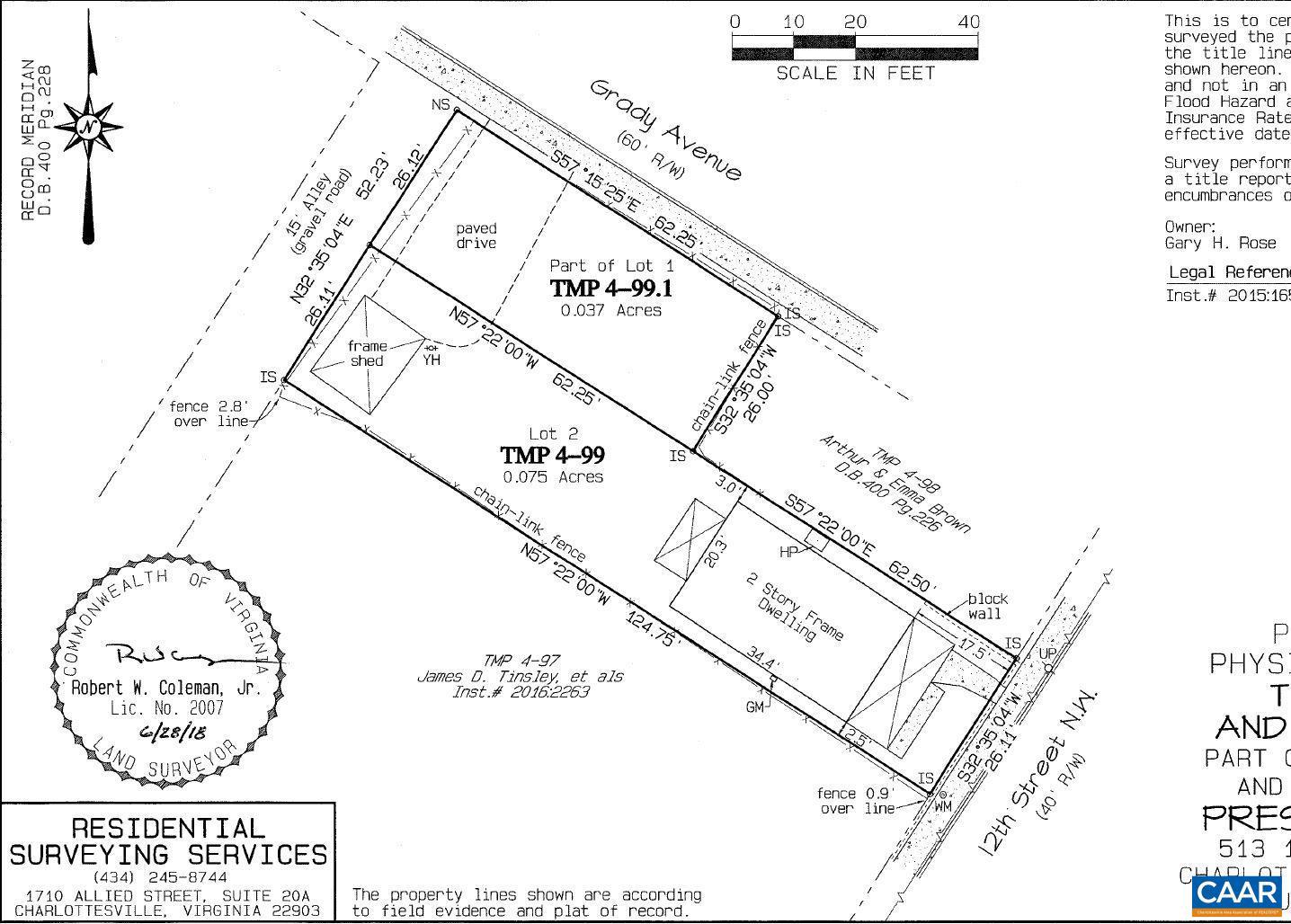 1200 GRADY AVE, CHARLOTTESVILLE, Virginia 22903, ,Land,For sale,1200 GRADY AVE,663994 MLS # 663994