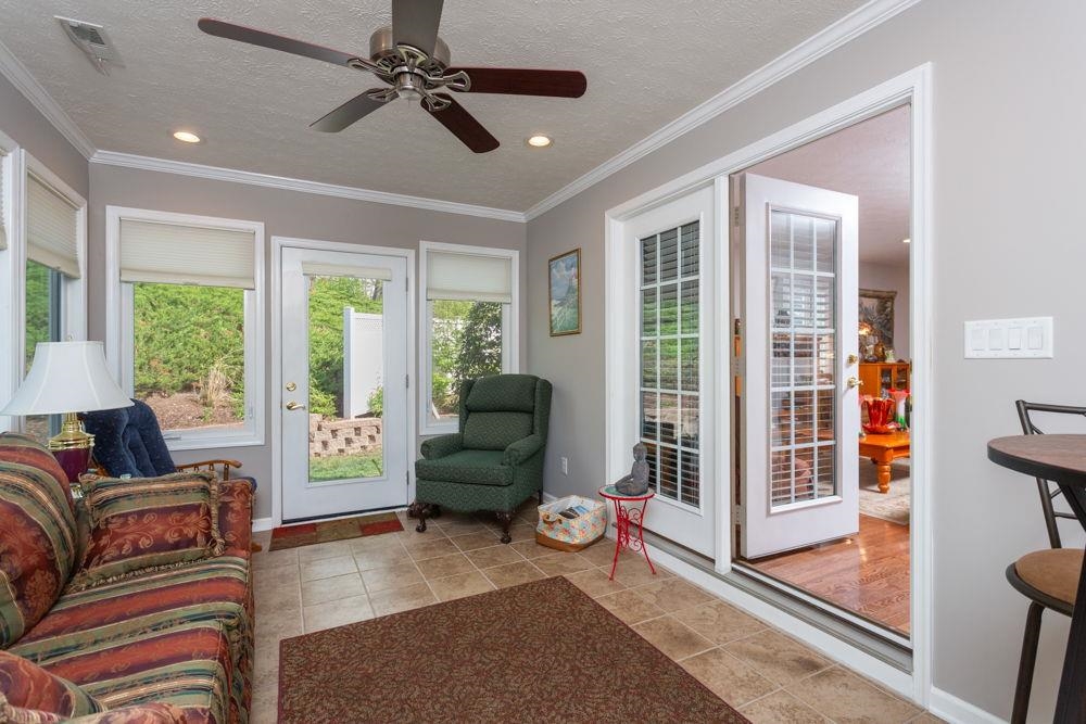 open to living room.