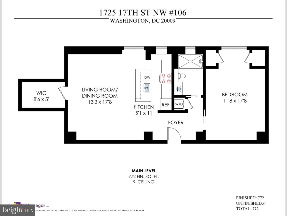1725 17TH ST NW #106, WASHINGTON, District Of Columbia 20009, 1 Bedroom Bedrooms, ,1 BathroomBathrooms,Residential,For sale,1725 17TH ST NW #106,DCDC2192830 MLS # DCDC2192830