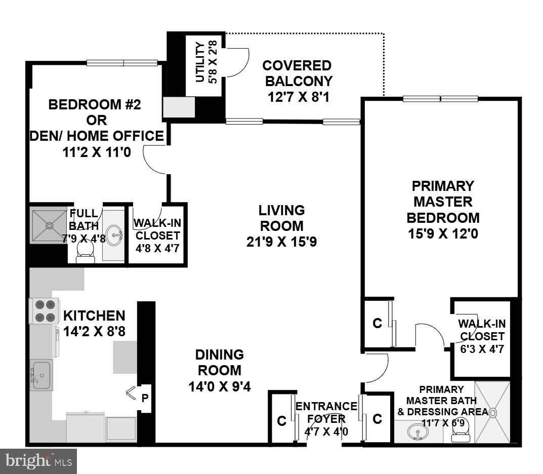 307 YOAKUM PKWY #1405, ALEXANDRIA, Virginia 22304, 2 Bedrooms Bedrooms, 7 Rooms Rooms,2 BathroomsBathrooms,Residential,For sale,307 YOAKUM PKWY #1405,VAAX2043148 MLS # VAAX2043148