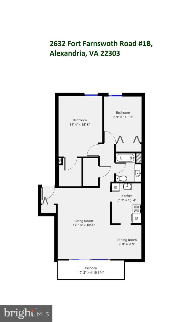 2632 FT FARNSWORTH RD #1B, ALEXANDRIA, Virginia 22303, 2 Bedrooms Bedrooms, ,1 BathroomBathrooms,Residential,For sale,2632 FT FARNSWORTH RD #1B,VAFX2238318 MLS # VAFX2238318