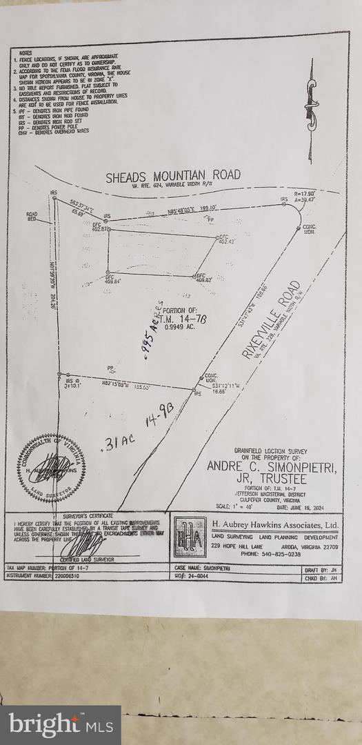 RIXEYVILLE RD & SHEADS MTN RD LAND, RIXEYVILLE, Virginia 22737, ,Land,For sale,RIXEYVILLE RD & SHEADS MTN RD LAND,VACU2010526 MLS # VACU2010526