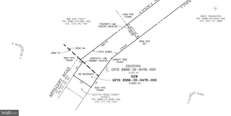 0000 ARTILLERY RD, WARRENTON, Virginia 20187, ,Land,For sale,0000 ARTILLERY RD,VAFQ2016540 MLS # VAFQ2016540