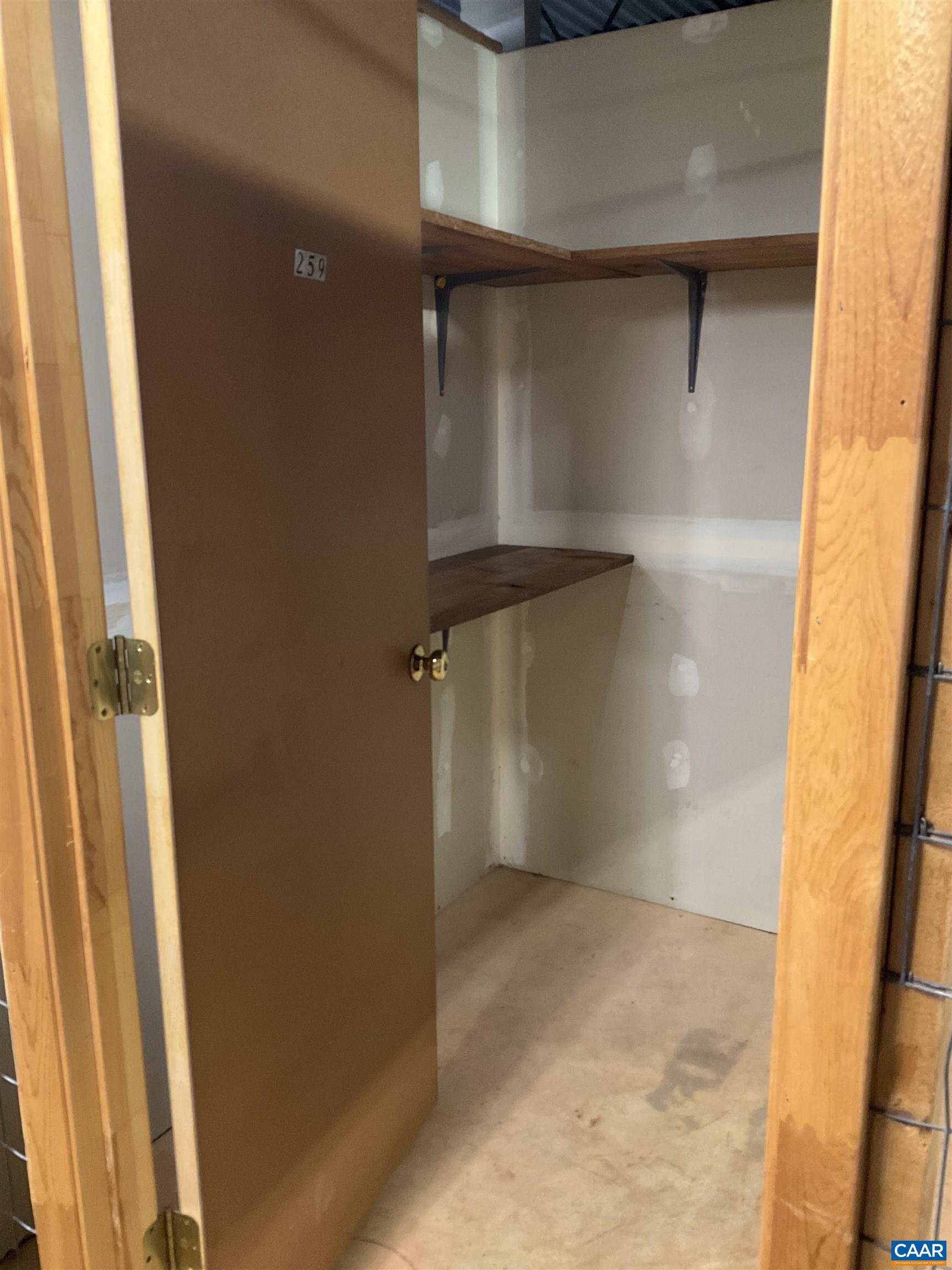 Each unit is locked and the door to this room is also locked.