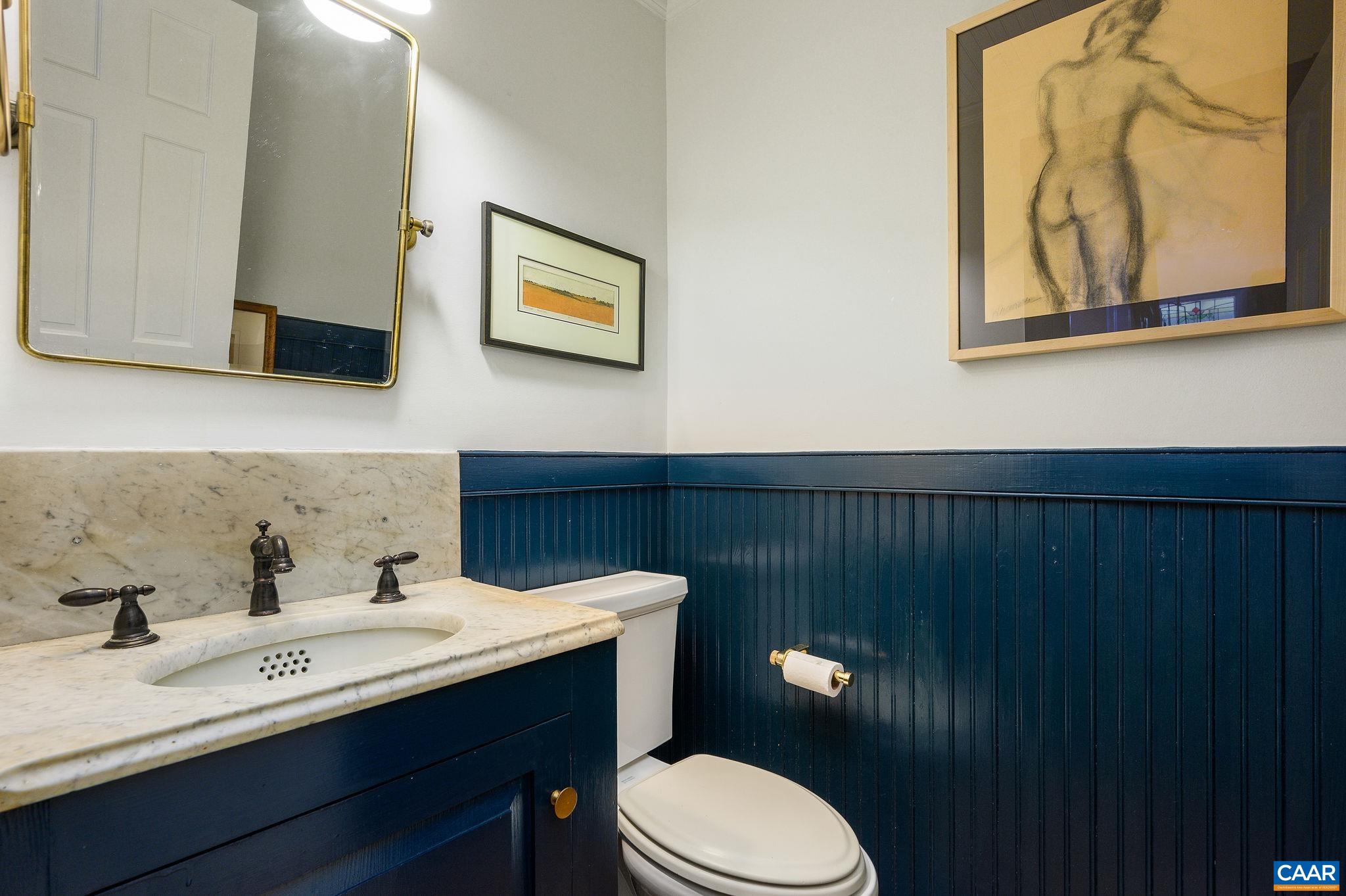 Main level powder room