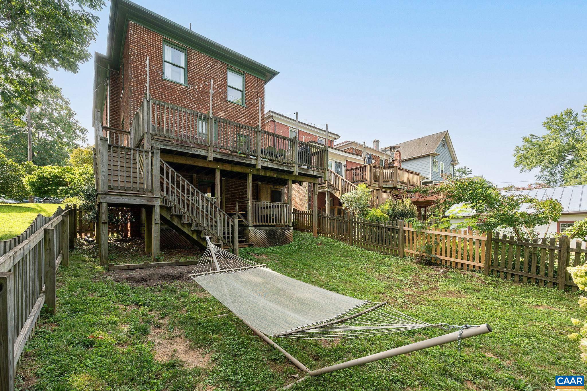 2 levels of deck on the rear of the home -- one from the main level, one on the lower level