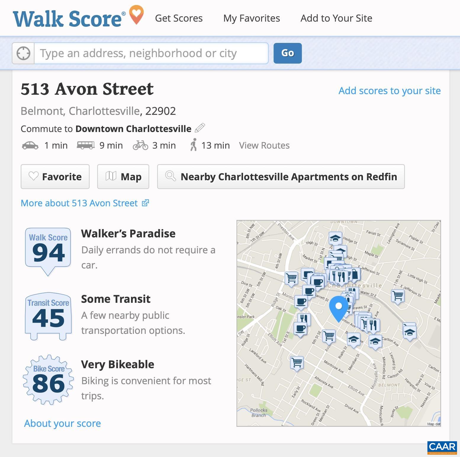 A very Walkable & Bikeable location!