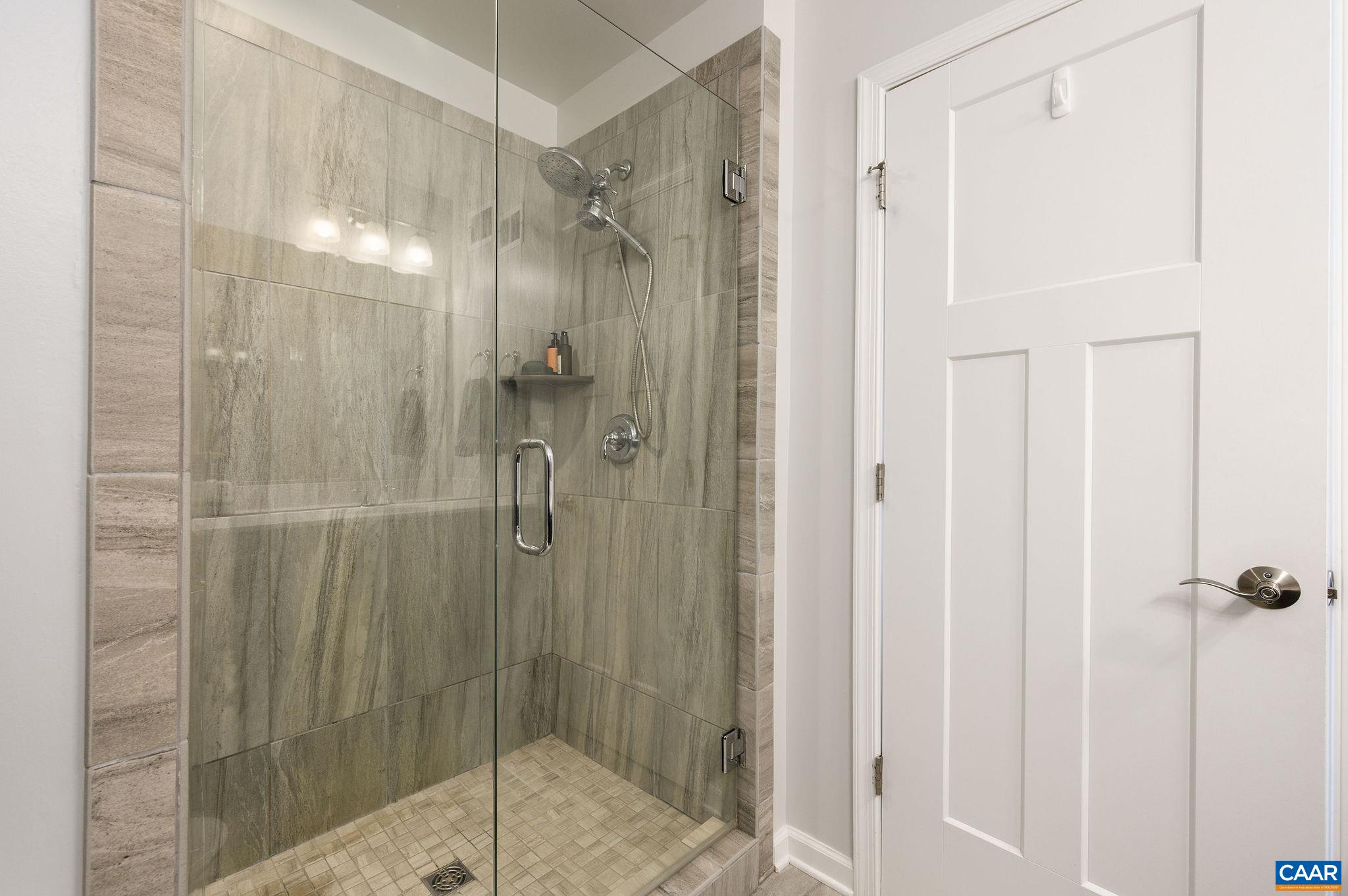 with heavy glass shower doors