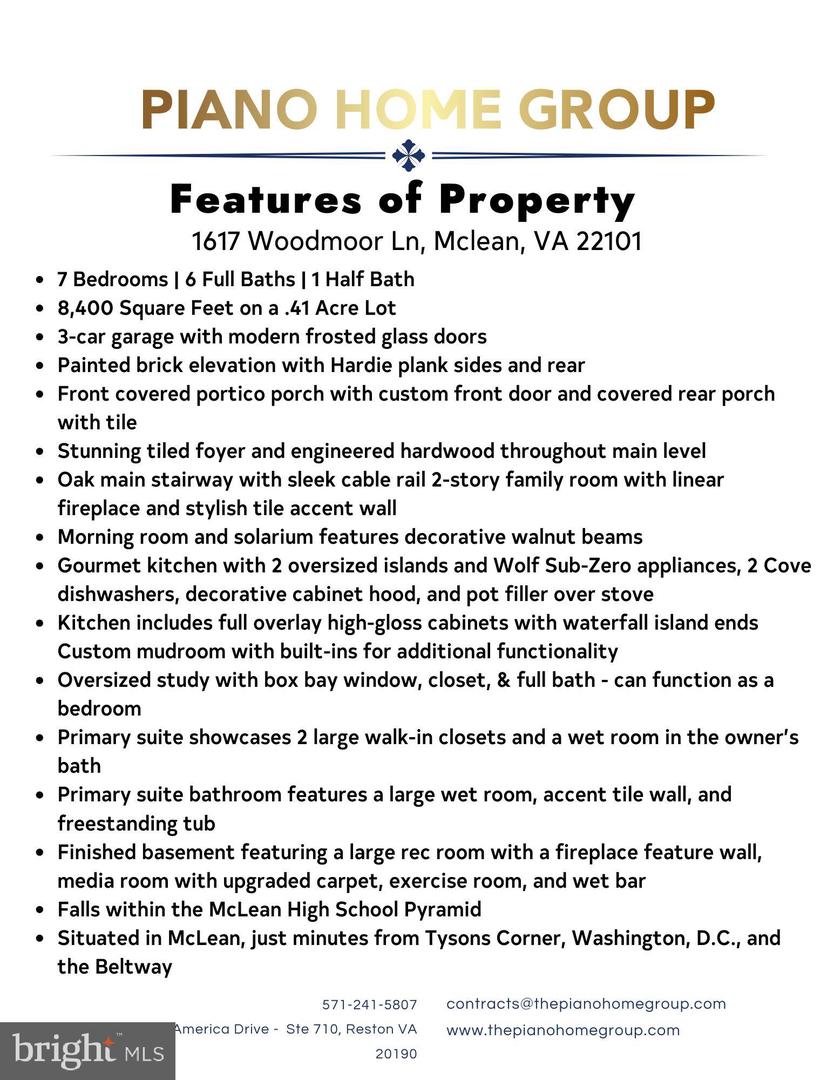 1617 WOODMOOR LN, MCLEAN, Virginia 22101, 6 Bedrooms Bedrooms, ,6 BathroomsBathrooms,Residential,For sale,1617 WOODMOOR LN,VAFX2220884 MLS # VAFX2220884