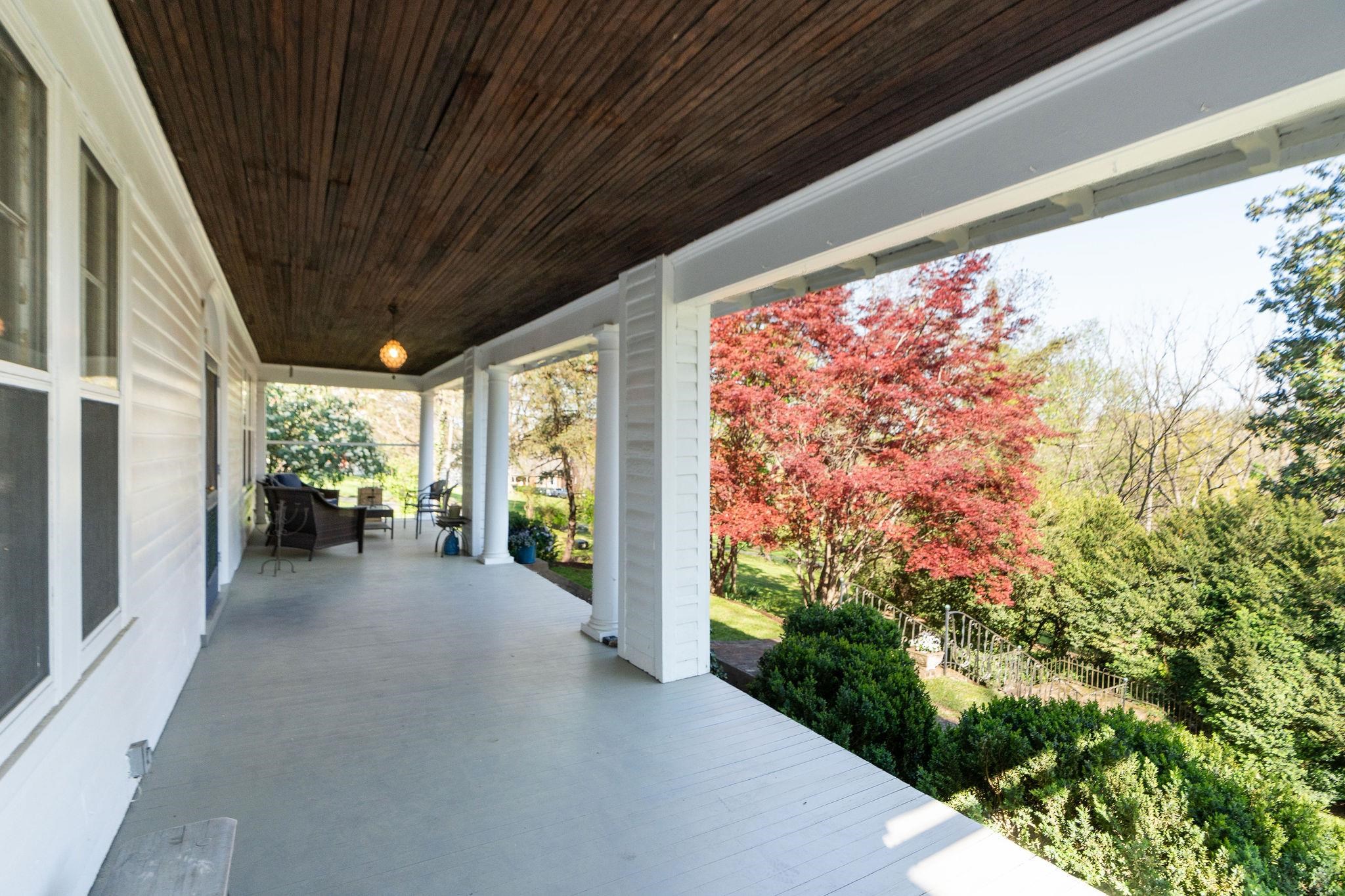 Just imagine sitting out on this lovely front porch and enjoying your favorite cup of coffee.