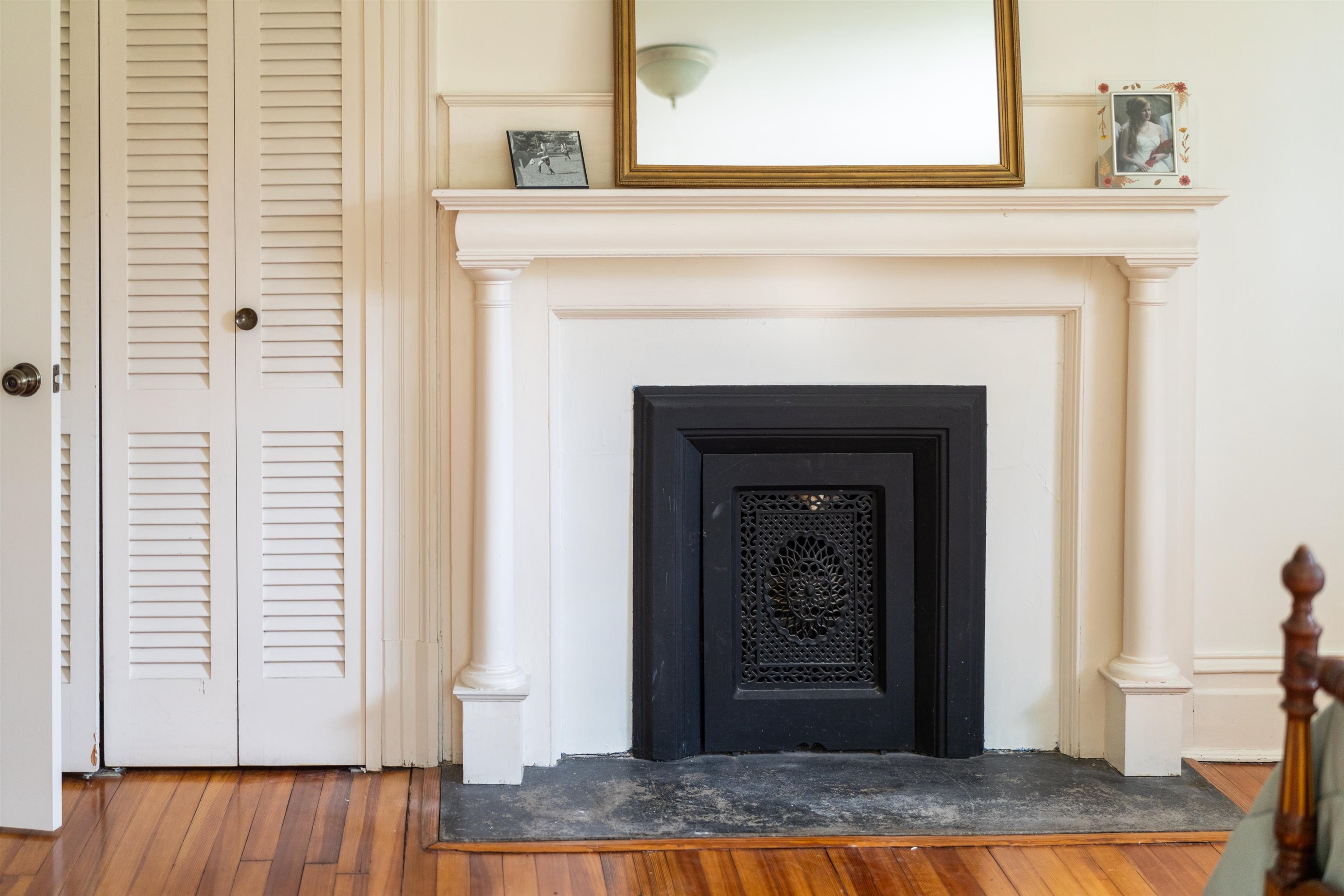 Even though the current owners have never used this fireplace, it adds so much ambiance to the room.
