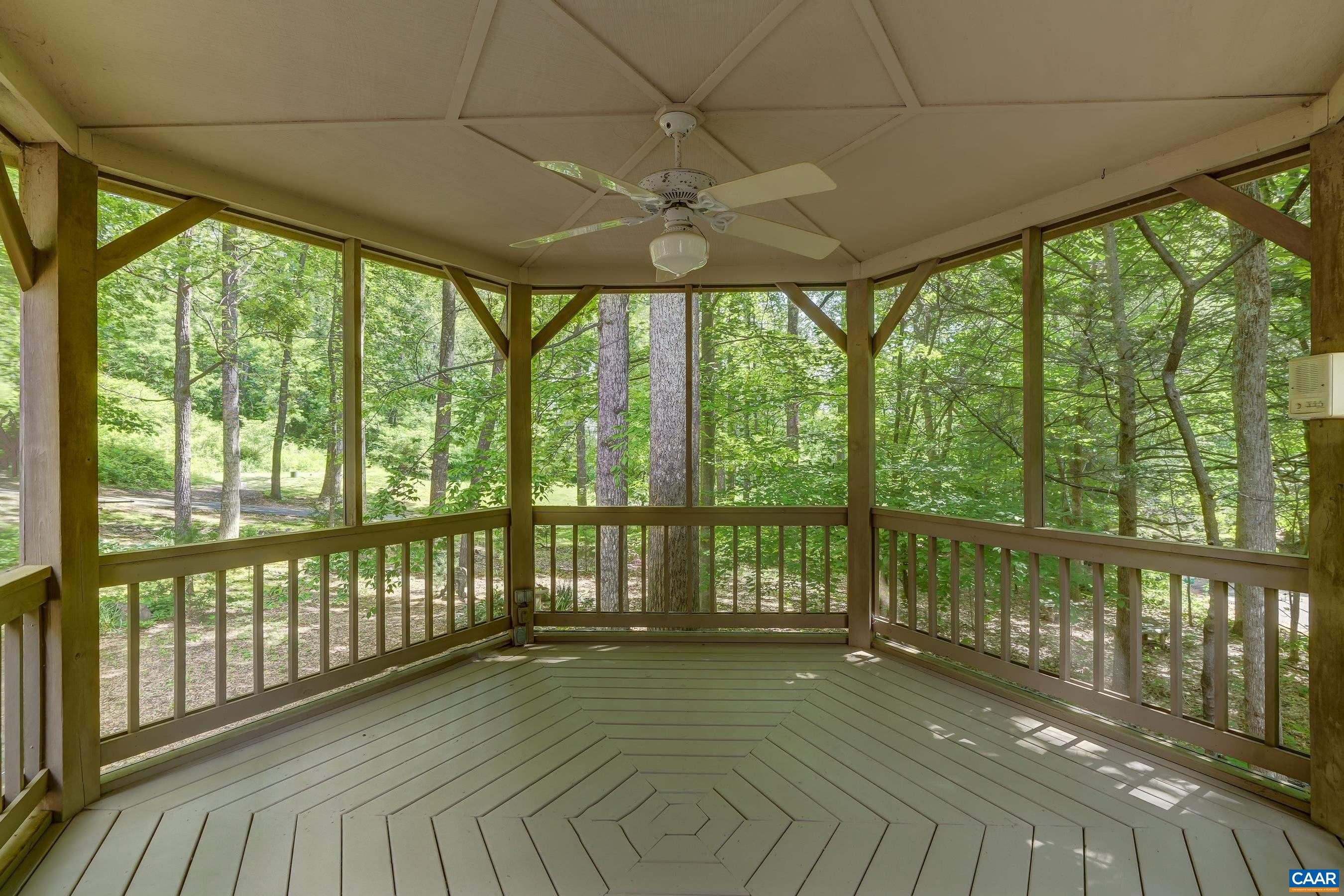 Screened gazebo.
