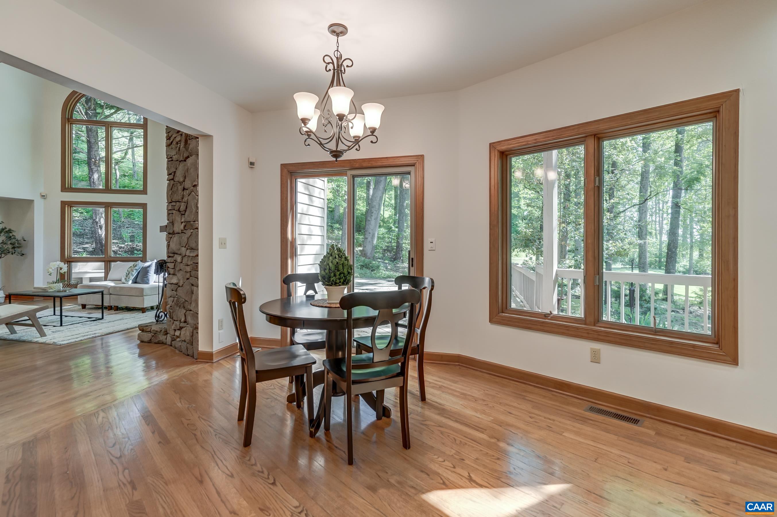 Hardwood floors throughout the house.