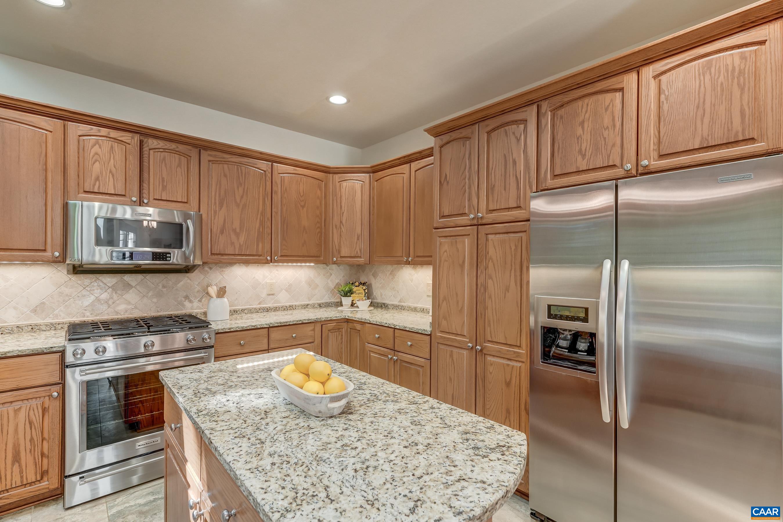 Tile backsplash.