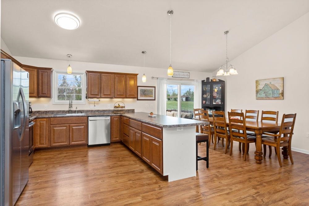 with lots of cabinet and counter space!