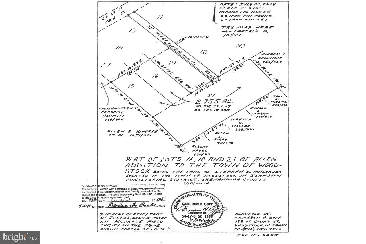 LOT 21 S MAIN, WOODSTOCK, Virginia 22664, ,Land,For sale,LOT 21 S MAIN,VASH2008516 MLS # VASH2008516