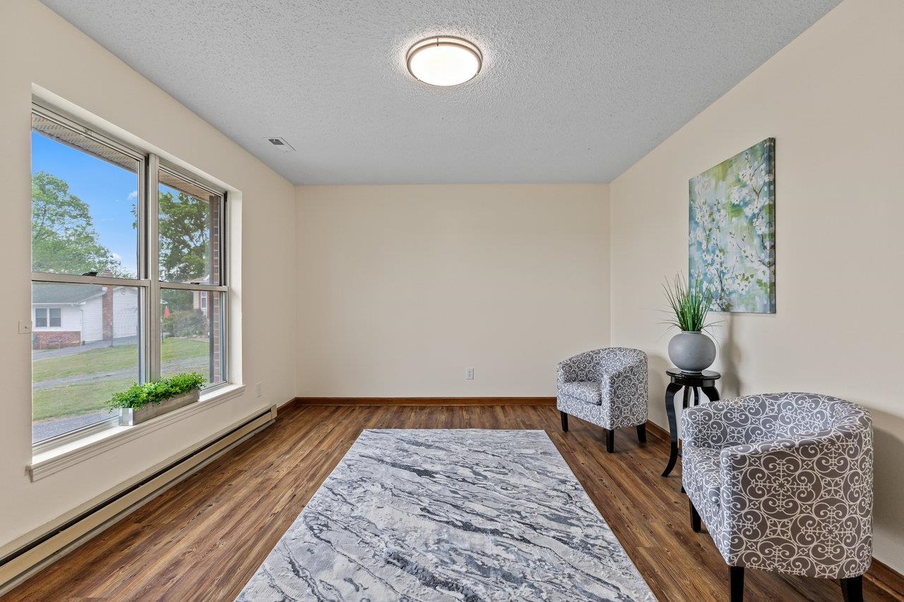 Spacious living area with lots of natural light