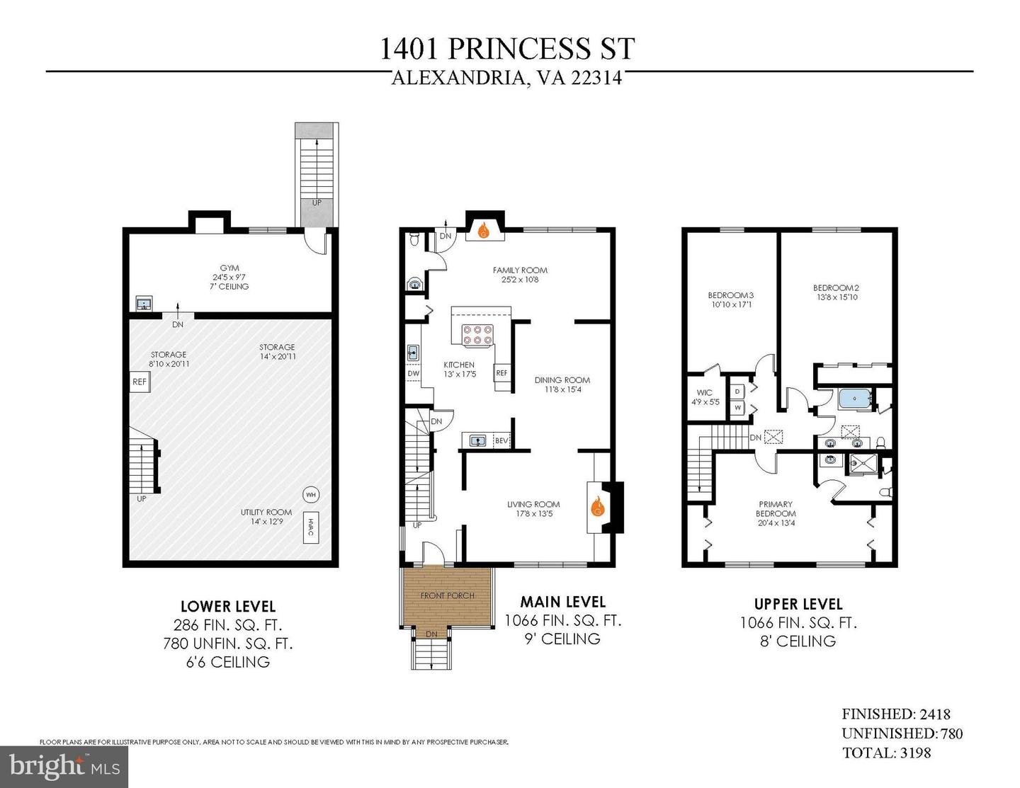 1401 PRINCESS ST, ALEXANDRIA, Virginia 22314, 3 Bedrooms Bedrooms, ,2 BathroomsBathrooms,Residential,For sale,1401 PRINCESS ST,VAAX2045392 MLS # VAAX2045392
