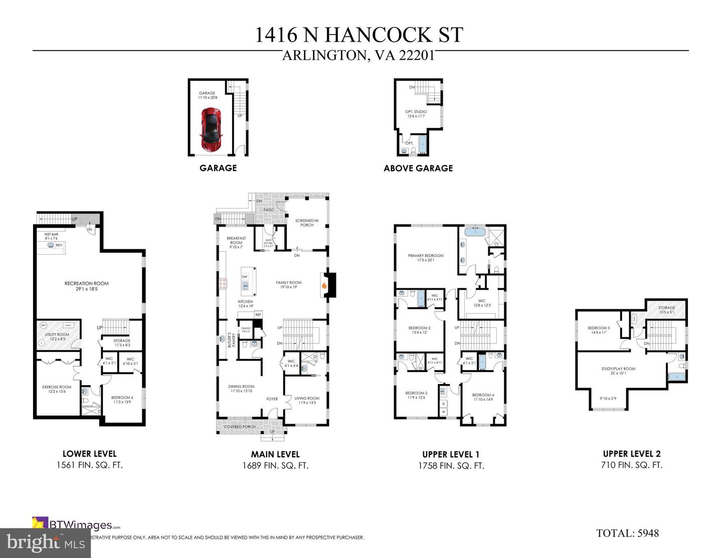 1416 N HANCOCK ST, ARLINGTON, Virginia 22201, 7 Bedrooms Bedrooms, ,7 BathroomsBathrooms,Residential,For sale,1416 N HANCOCK ST,VAAR2057560 MLS # VAAR2057560