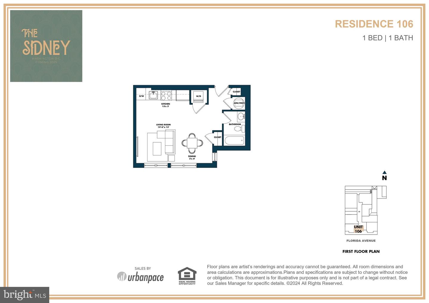 1124 FLORIDA NE #107, WASHINGTON, District Of Columbia 20002, 1 Bedroom Bedrooms, ,1 BathroomBathrooms,Residential,For sale,1124 FLORIDA NE #107,DCDC2201036 MLS # DCDC2201036