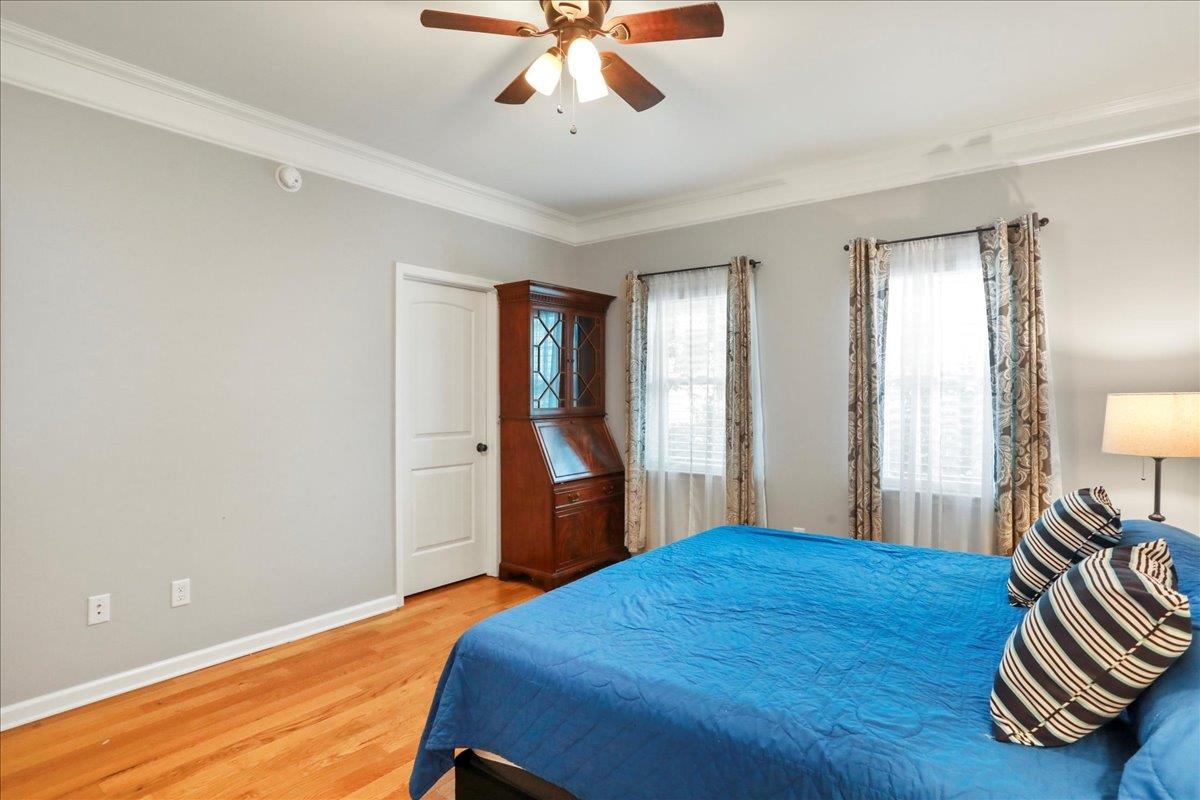 The Door by the cabinet is a large walk-in closet.  Primary Ensuite has TWO large walk-in closets.