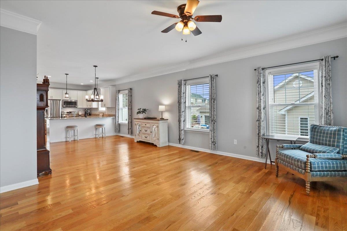 Room for a large living room and kitchen set then lead to the kitchen.  Thoughtful open concept lending itself to great entertaining.