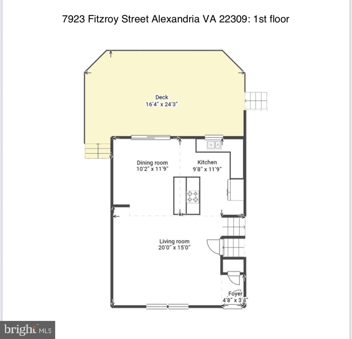 7923 FITZROY ST, ALEXANDRIA, Virginia 22309, 3 Bedrooms Bedrooms, ,2 BathroomsBathrooms,Residential,For sale,7923 FITZROY ST,VAFX2241102 MLS # VAFX2241102