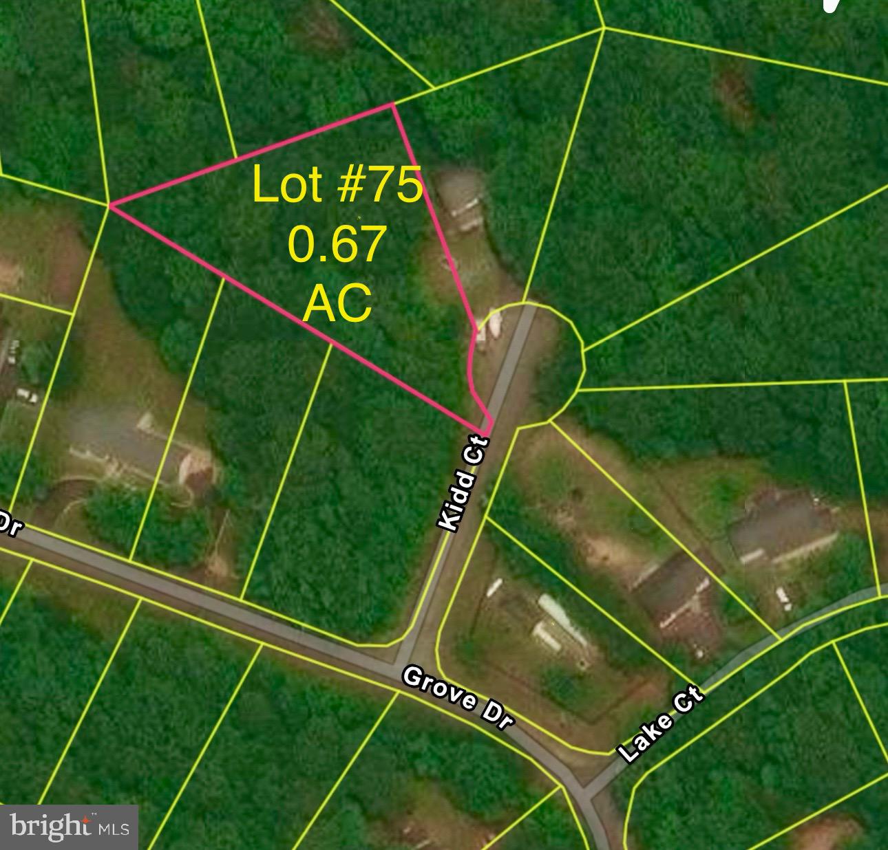 LOT #75 KIDD COURT, MONTROSS, Virginia 22520, ,Land,For sale,LOT #75 KIDD COURT,VAWE2008942 MLS # VAWE2008942