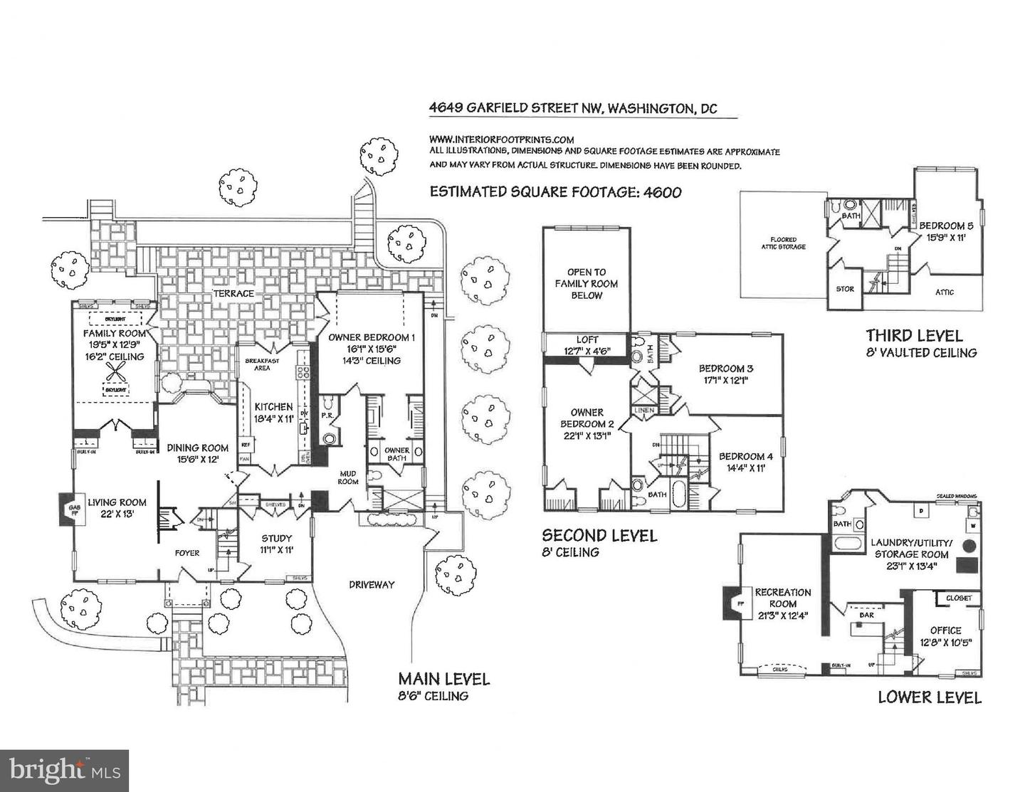 4649 GARFIELD ST NW, WASHINGTON, District Of Columbia 20007, 5 Bedrooms Bedrooms, ,5 BathroomsBathrooms,Residential,For sale,4649 GARFIELD ST NW,DCDC2199972 MLS # DCDC2199972