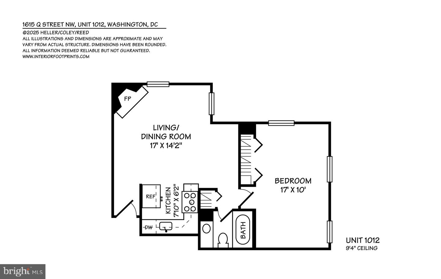1615 NW Q ST NW #1012, WASHINGTON, District Of Columbia 20009, 1 Bedroom Bedrooms, ,1 BathroomBathrooms,Residential,For sale,1615 NW Q ST NW #1012,DCDC2201536 MLS # DCDC2201536