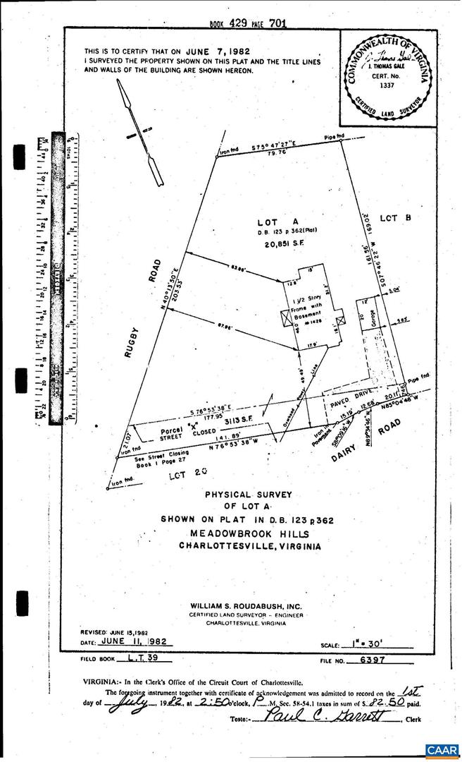 1426 DAIRY RD, CHARLOTTESVILLE, Virginia 22903, ,Land,For sale,1426 DAIRY RD,664955 MLS # 664955