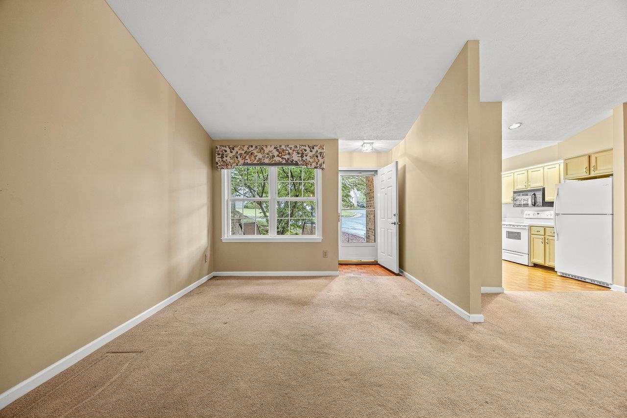 Vaulted Ceiling in the Living Room and Dining area